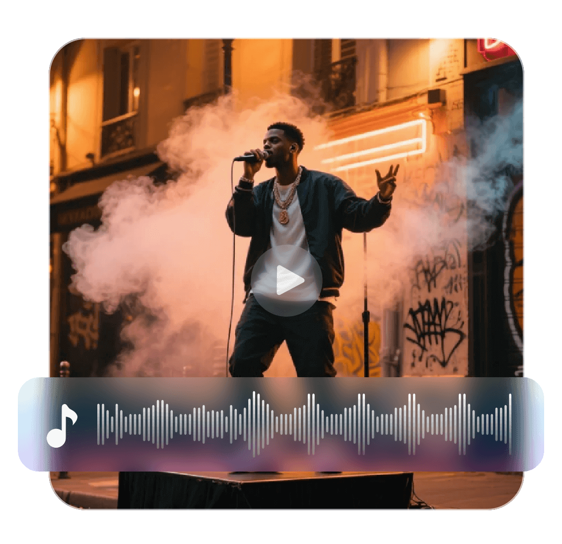 Make a high impact diss track music video of a handsome rapper