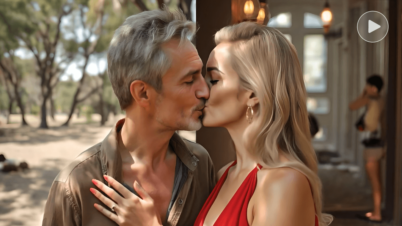 Make a man french kiss his female crush