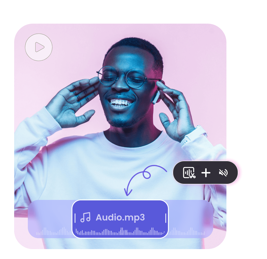 crie um áudio ou música perfeitos com ferramentas de edição online no Clipfly