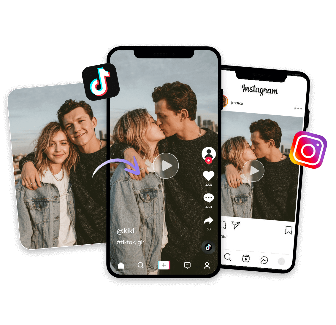 Make catchy valentines day post with clipfly free online valentines day video maker