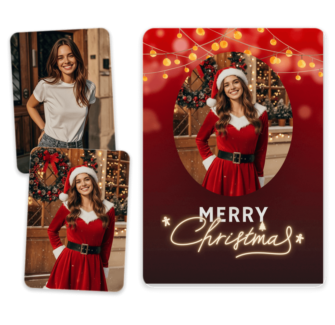 Créer une carte de Noël avec l'éditeur de photos de Joyeux Noël de Clipfly