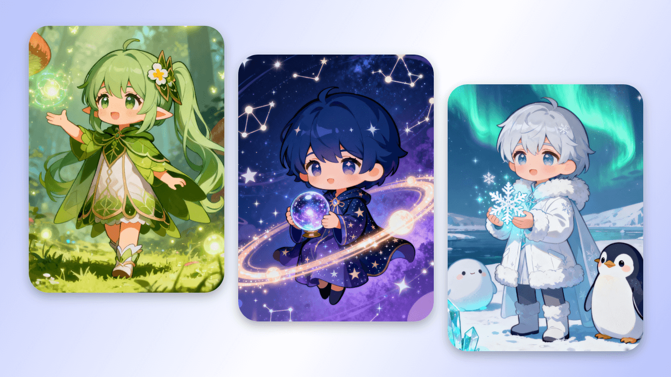 Make lovely chibi characters for games via clipfly chibi maker online free