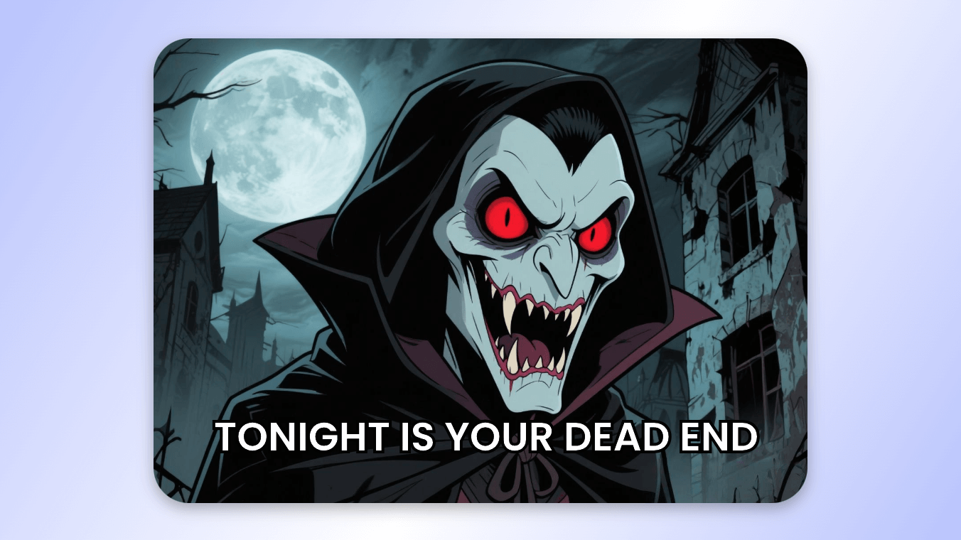Make vampire memes using your own selfies