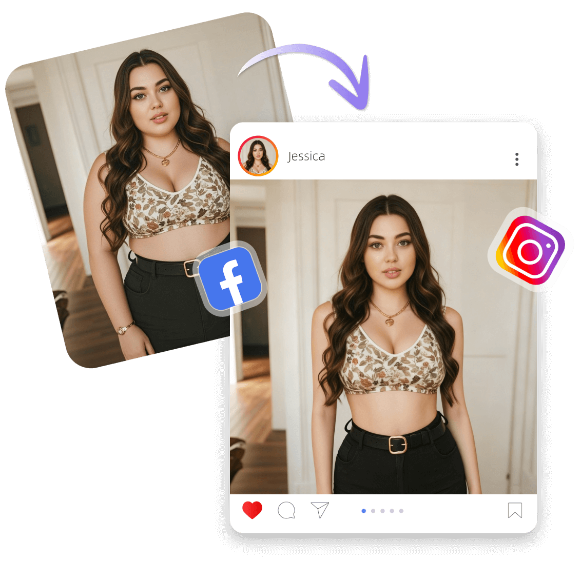 Make yourself skinnier for social media content