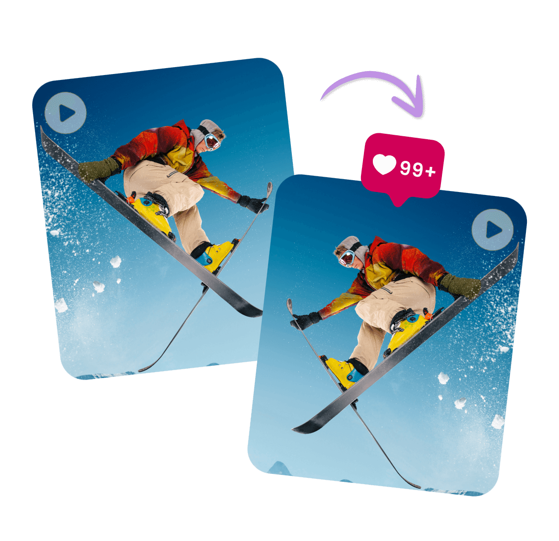 Espelhe um vídeo de um garoto patinando para ganhar mais curtidas