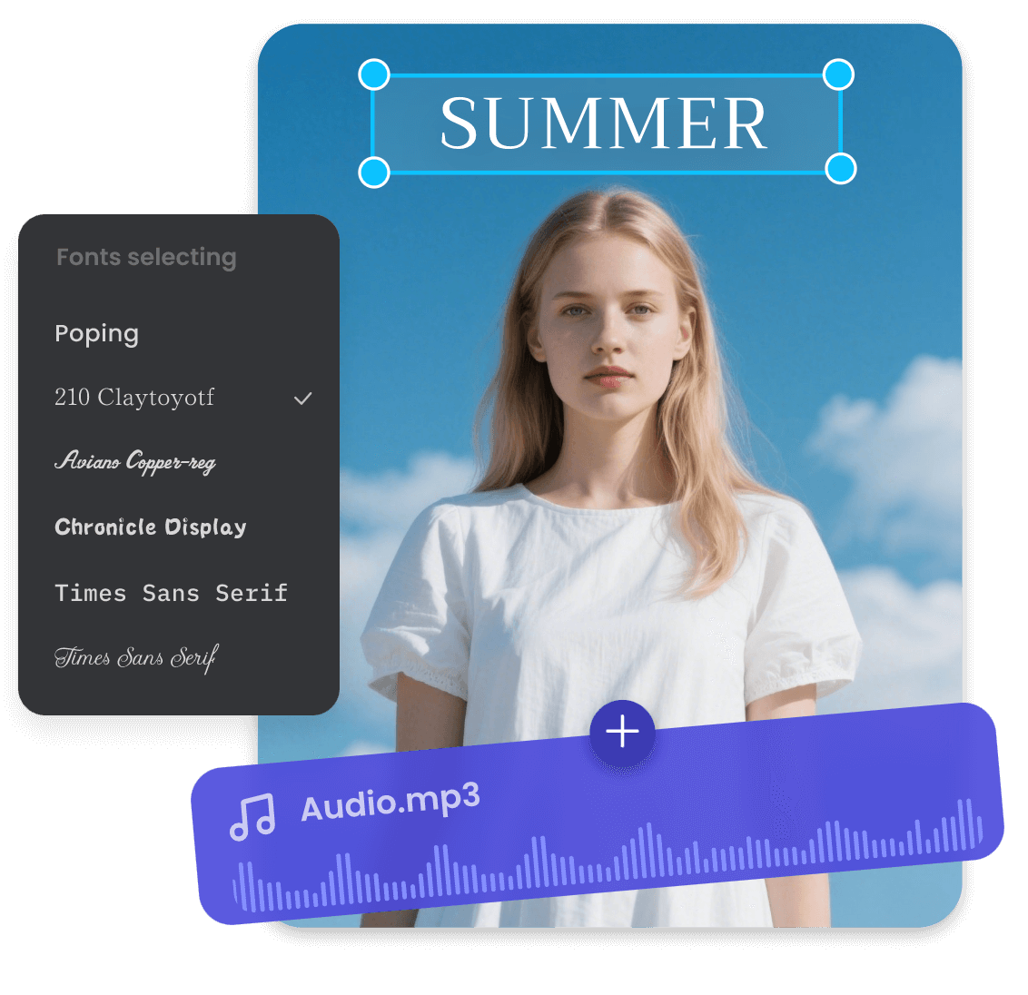 More image editing solutions like adding text and music in Clipfly