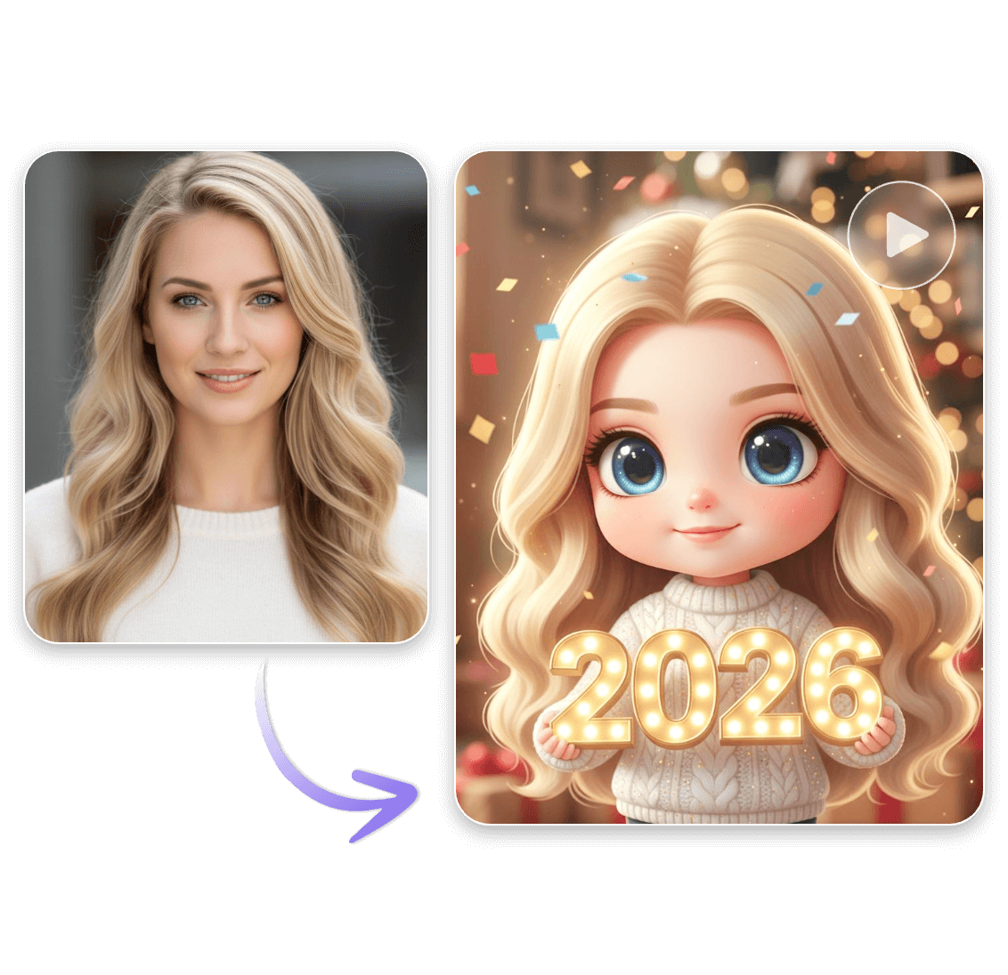 Personnaliser votre propre video de bonne annee