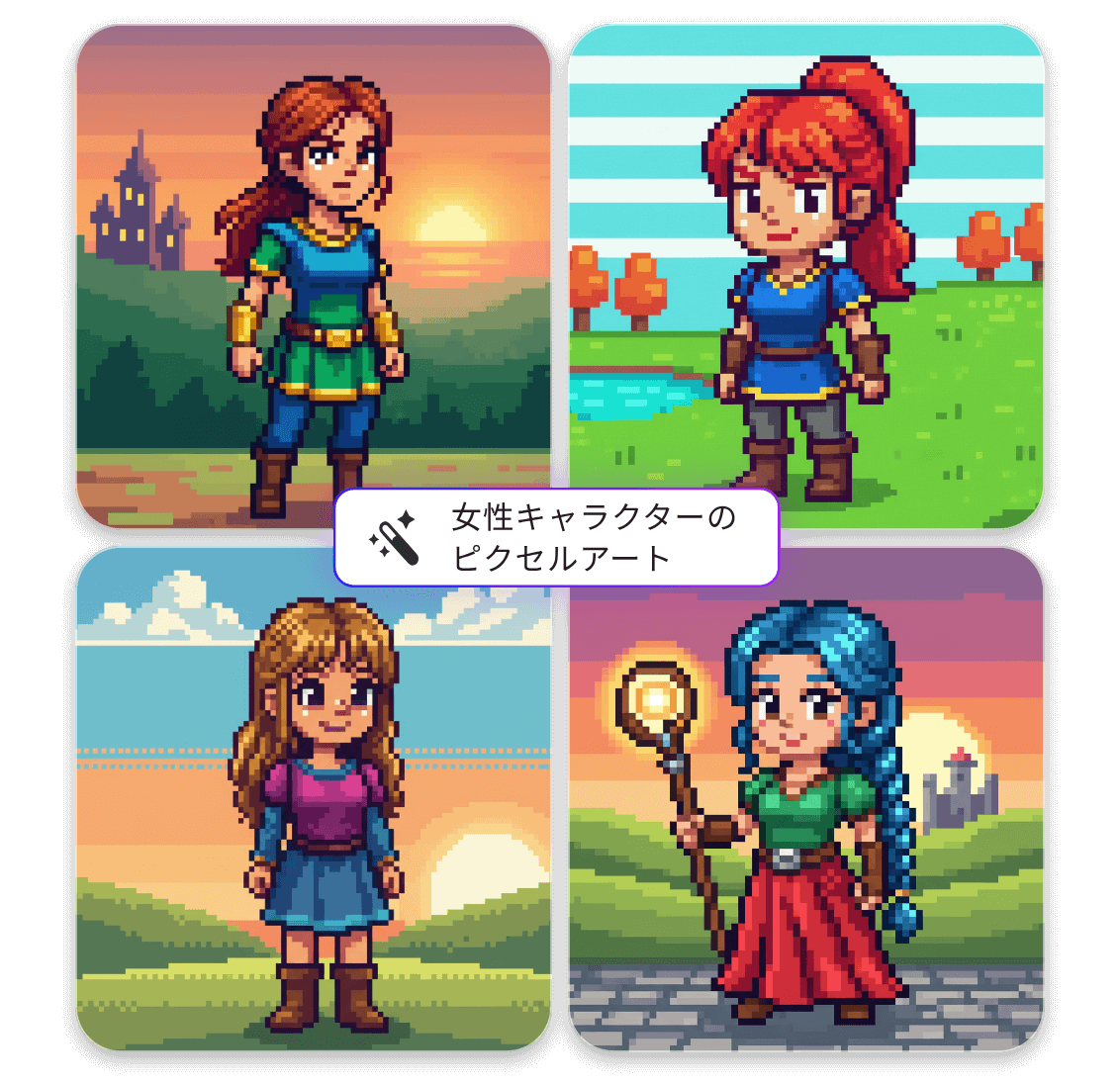 テキストから簡単ピクセルアート作成