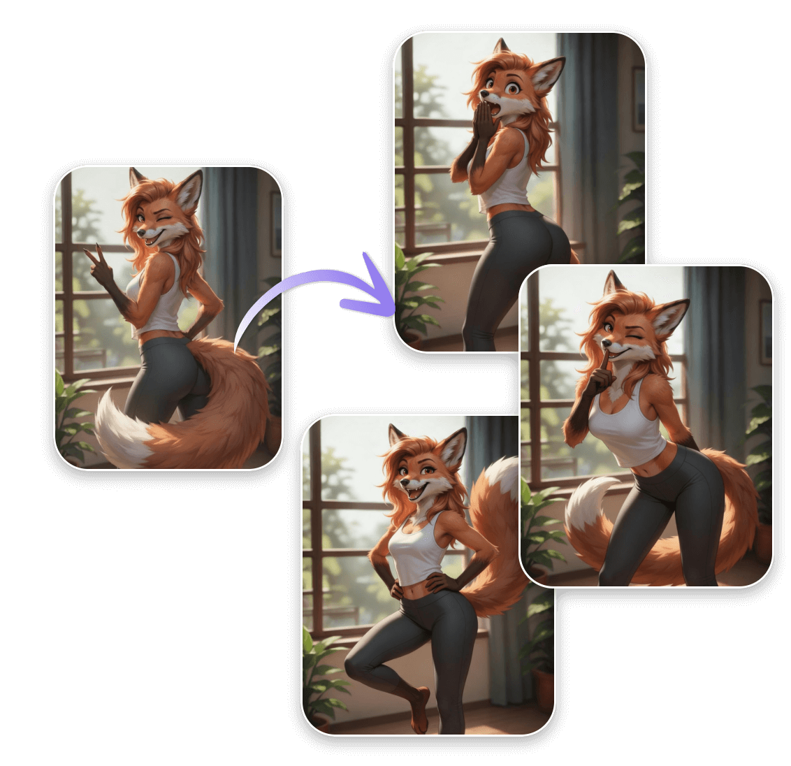 Pose expression and motion control with furry ai