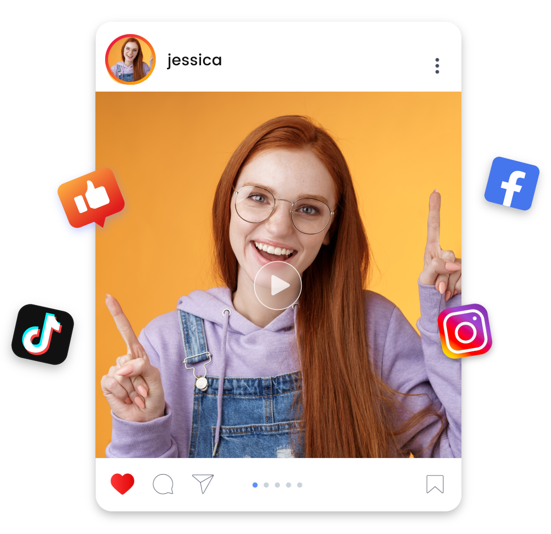 Post your lip synced video with clipfly ai lip sync generator to social media