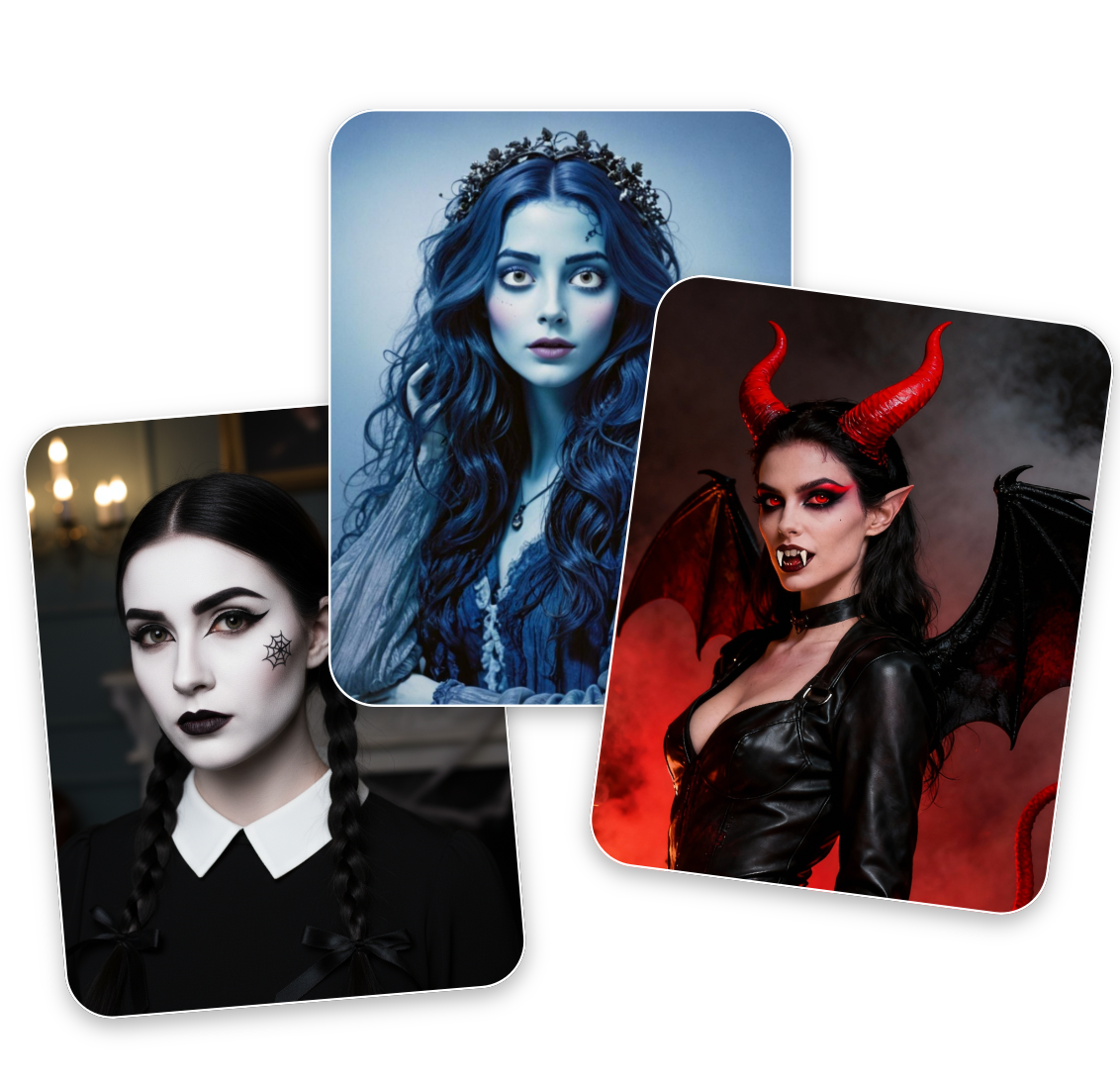 Prévisualiser trois maquillages Halloween effrayants pour la fille