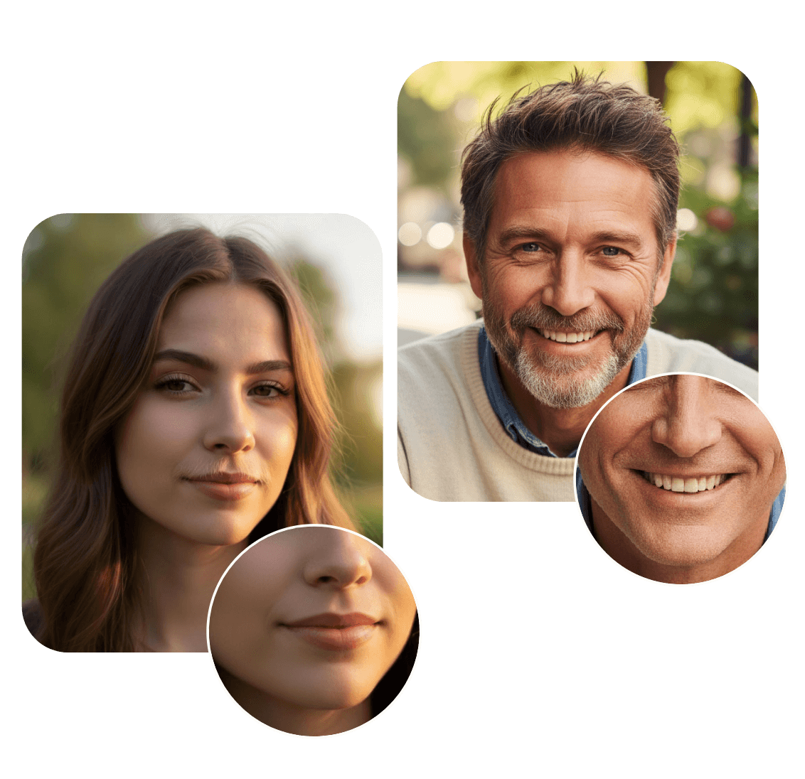 Remove a mans beard and a womans upper lip hair