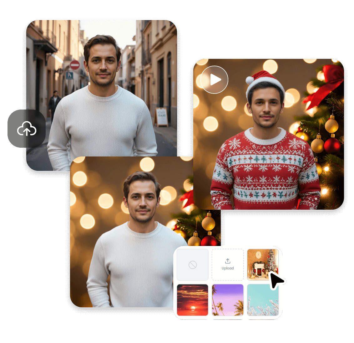 remova e altere os fundos das imagens antes de se transformar em outros personagens