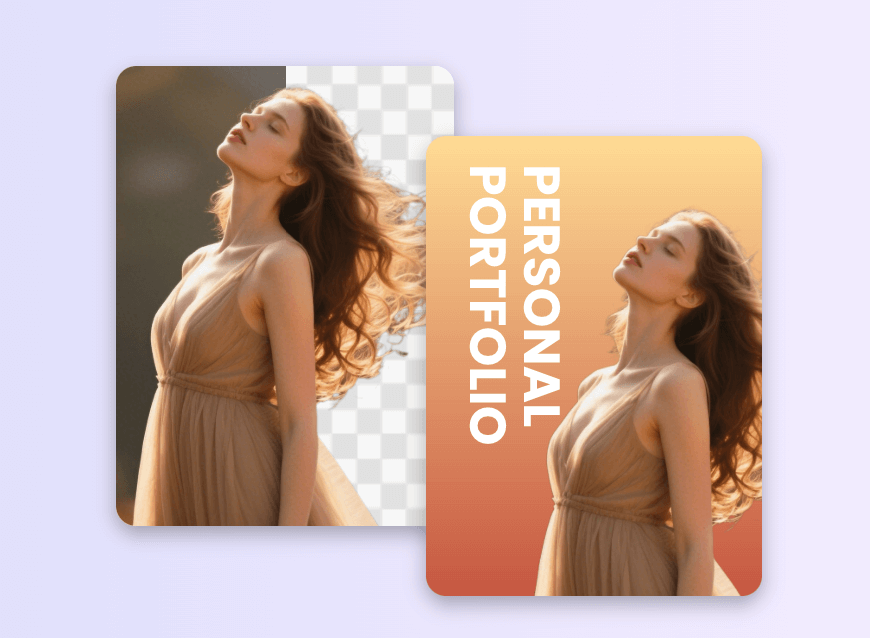 Remove background from artwork and add it to poster design