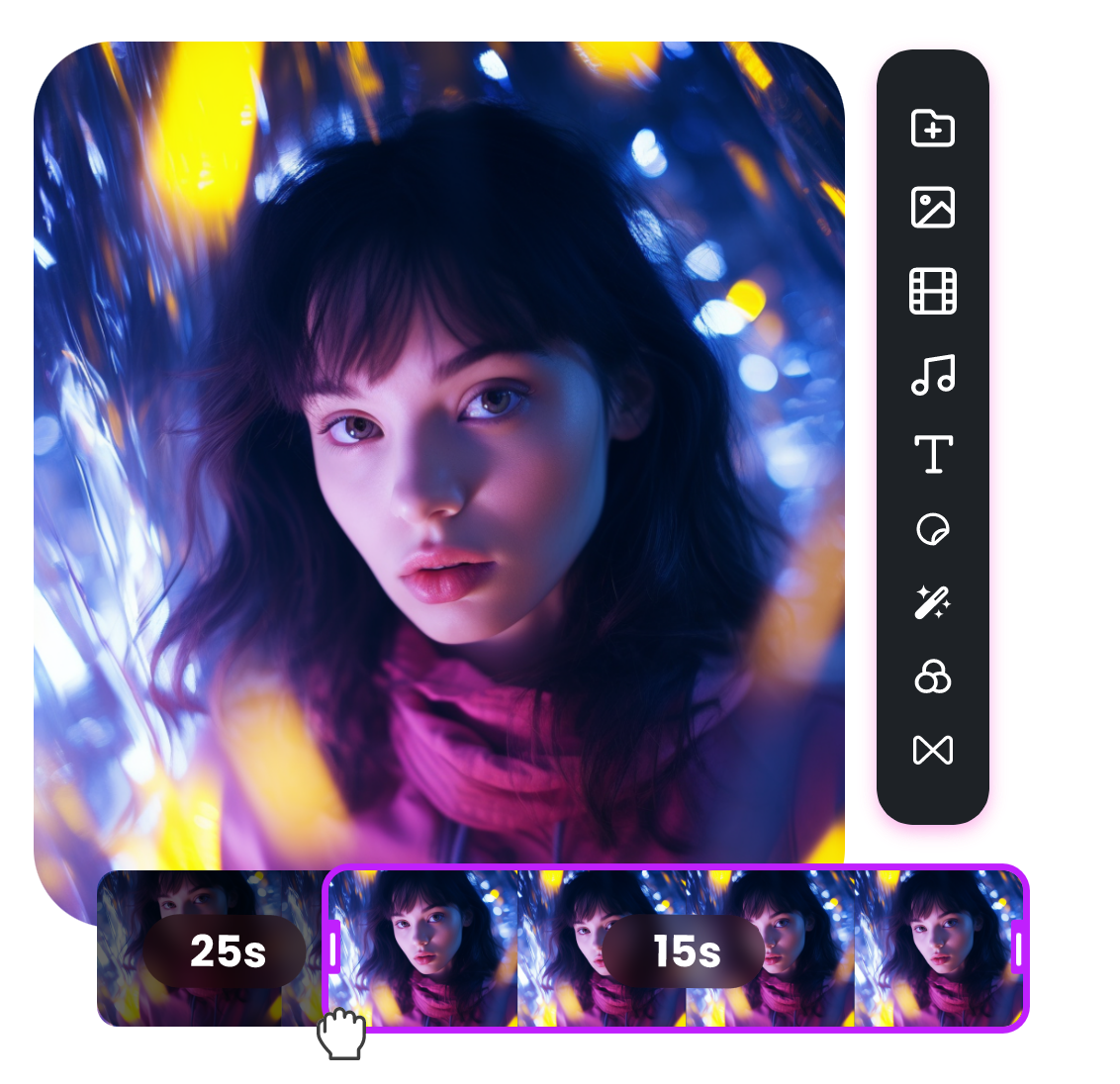 Remover objectos e editar o vídeo com ferramentas de edição versáteis no Clipfly online