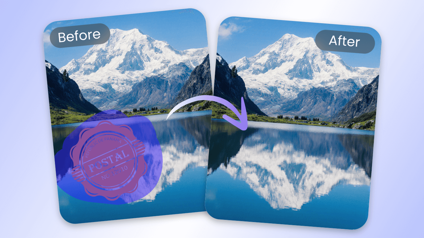 Remove stamp from photo