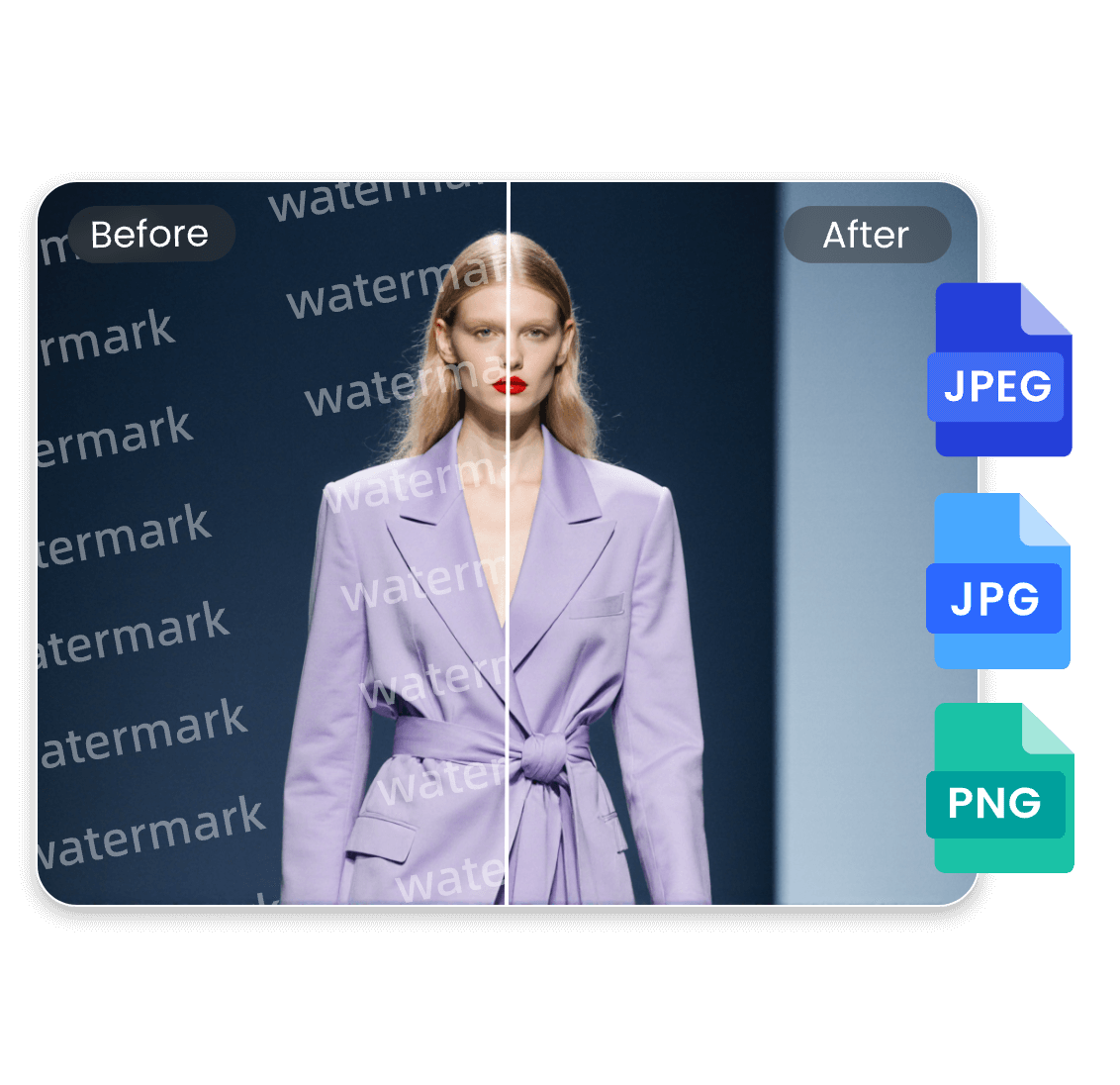 Remove stickers from a video featuring three girls hugging in an instant 2x