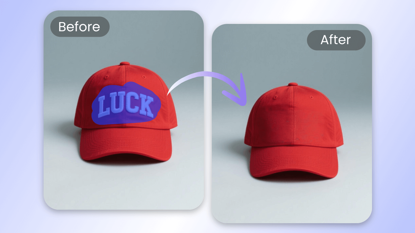 Remove text from photo