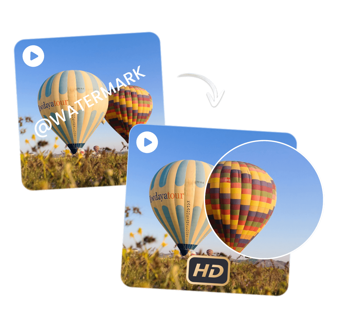 Remove watermark from video without blur