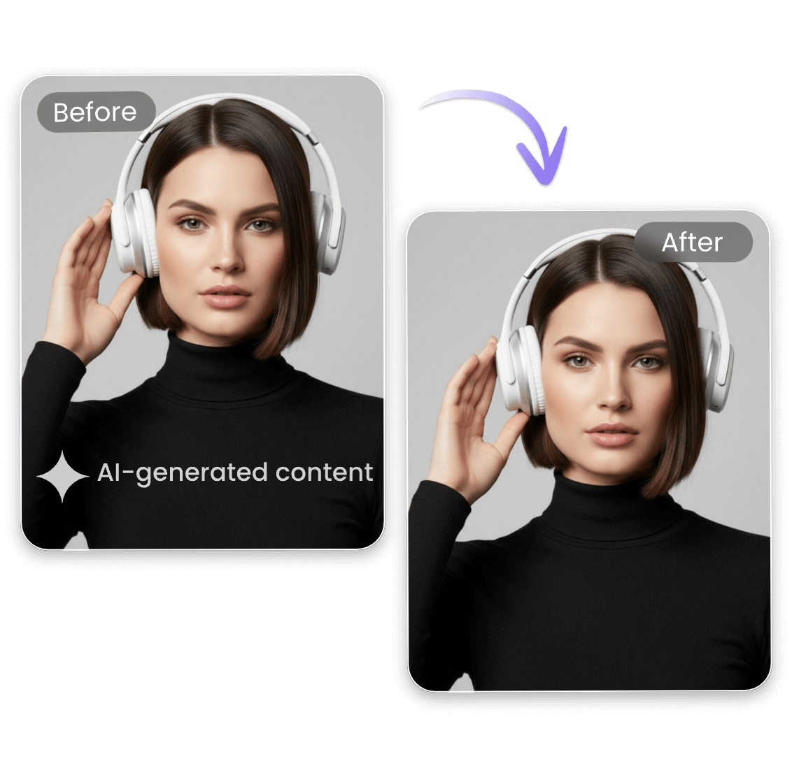 Remove watermark of ai generation from a photo with clipfly