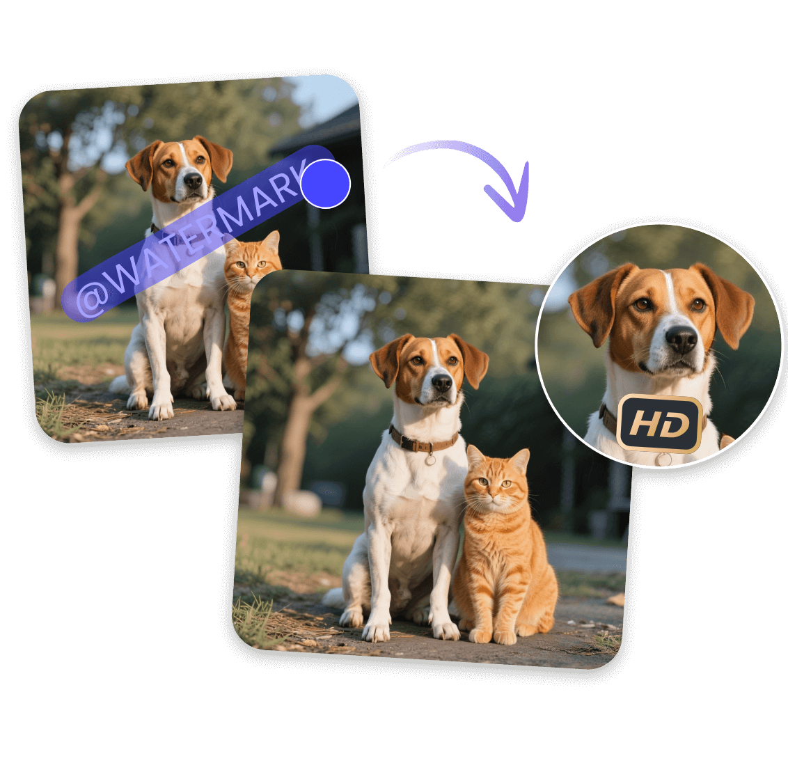 Remove watermarks from photo without harming image quality