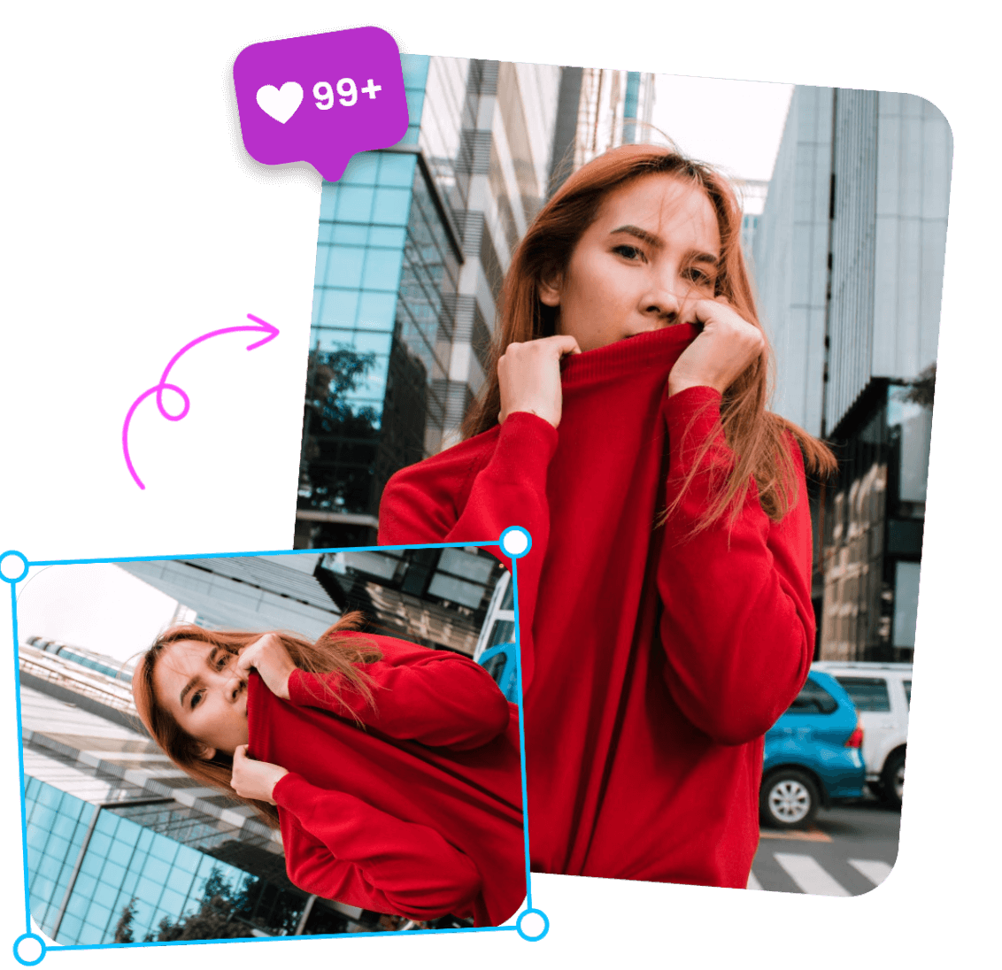 Rotate a girl video into proper direction in clipfly