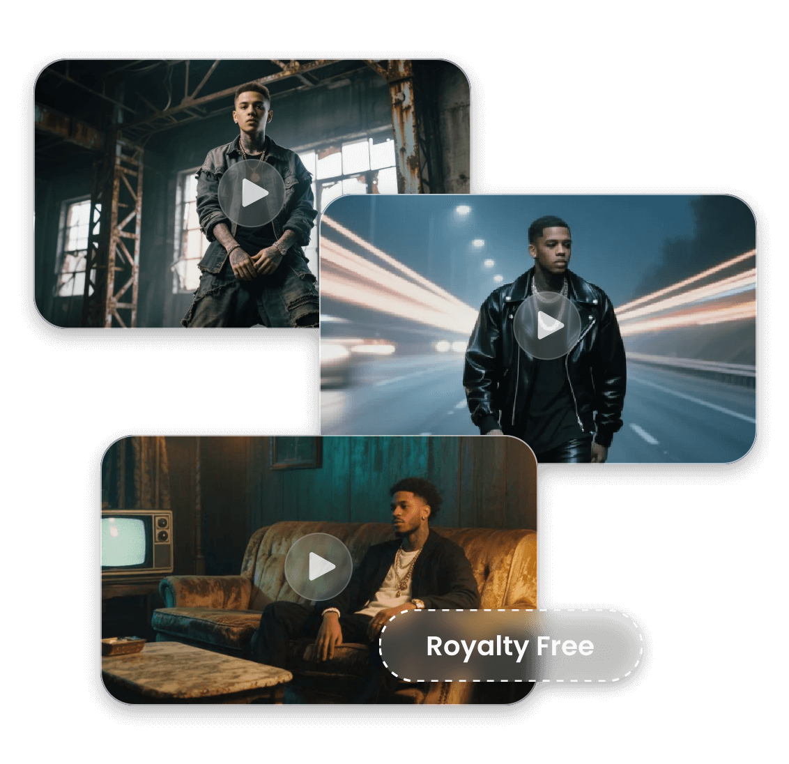 Royalty free visuals for drill rap projects