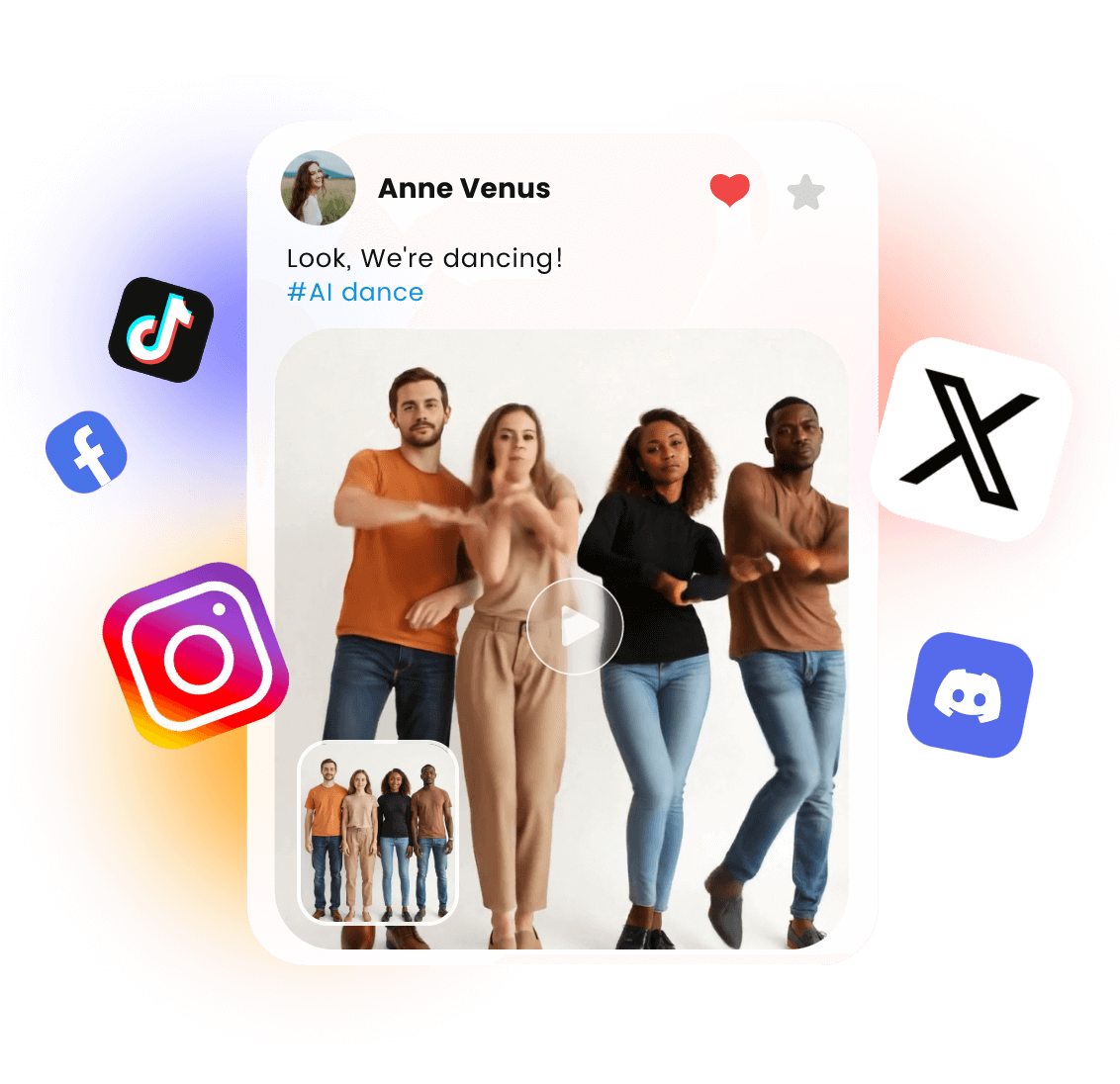 Share AI generated multiple people dancing videos on social media platforms and go viral