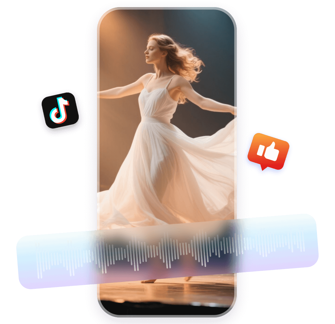 Teilen Sie das AI-Rap-Musikvideo in den sozialen Medien