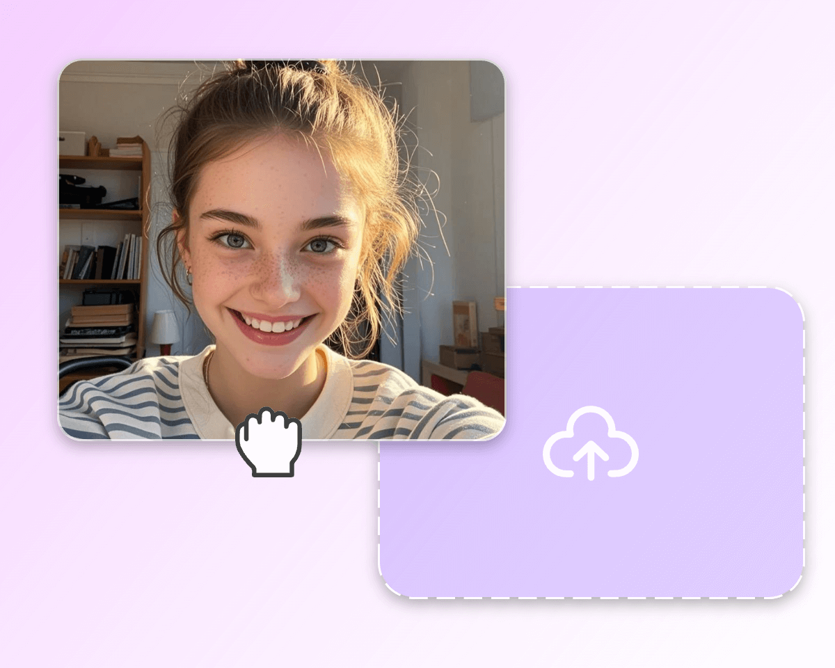 Step one upload a picture of a girl to clipfly ai selfie with celebrities generator