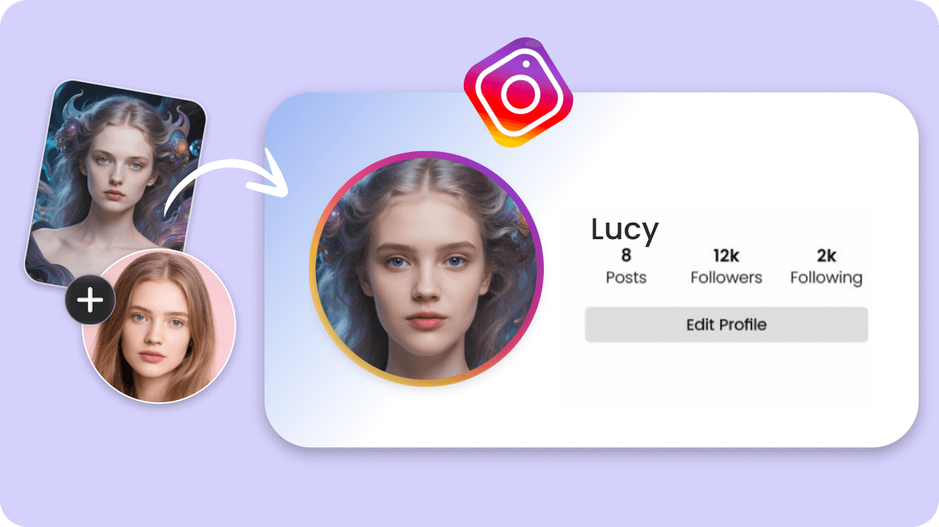 troque o rosto para criar um avatar para redes sociais