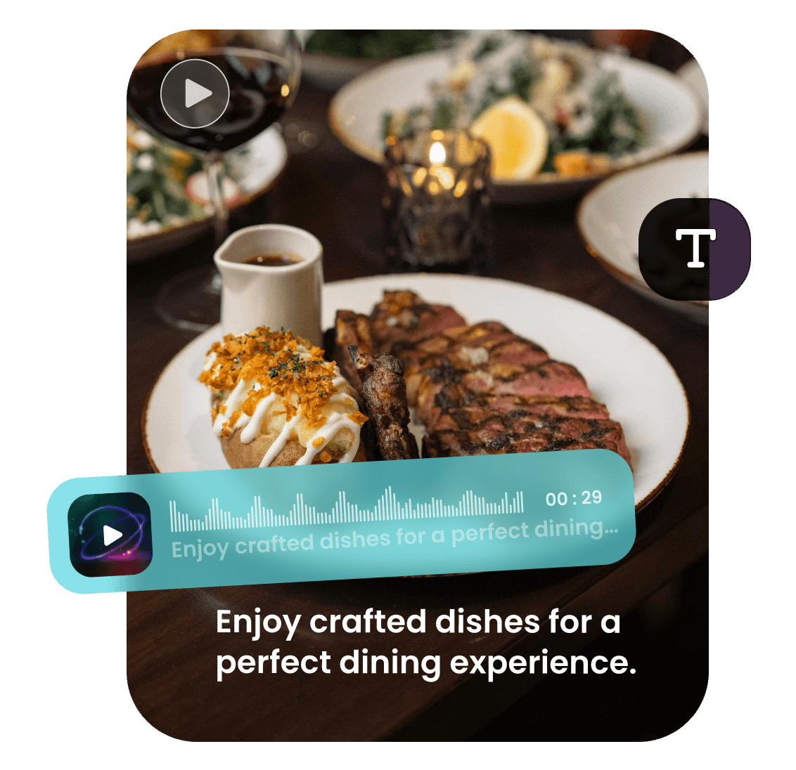 Text to speech for new restaurant promo video