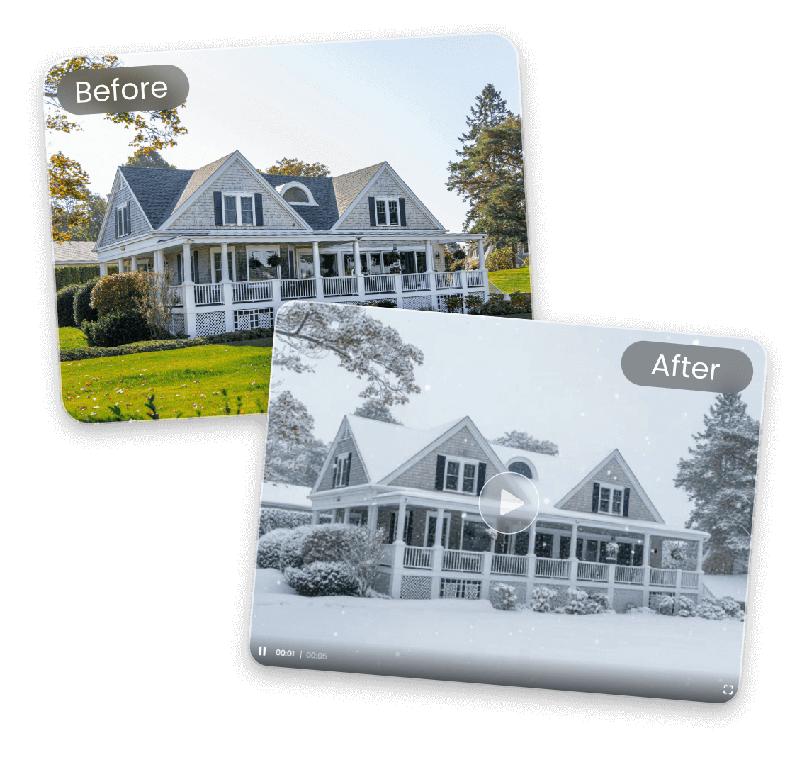 写真に簡単にアニメーション雪効果を追加