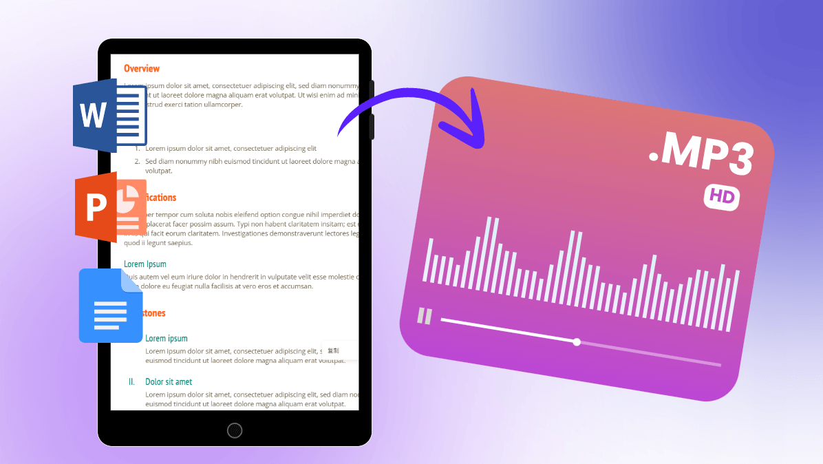 Transform text into podcast audio
