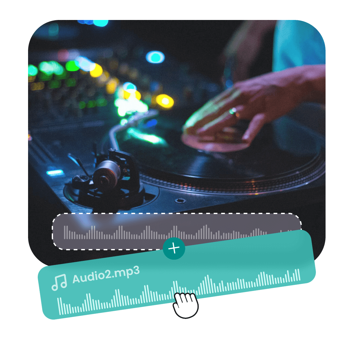Transforme a sua imagem fixa num vídeo animado, adicionando uma música dinâmica à sua faixa de vídeo