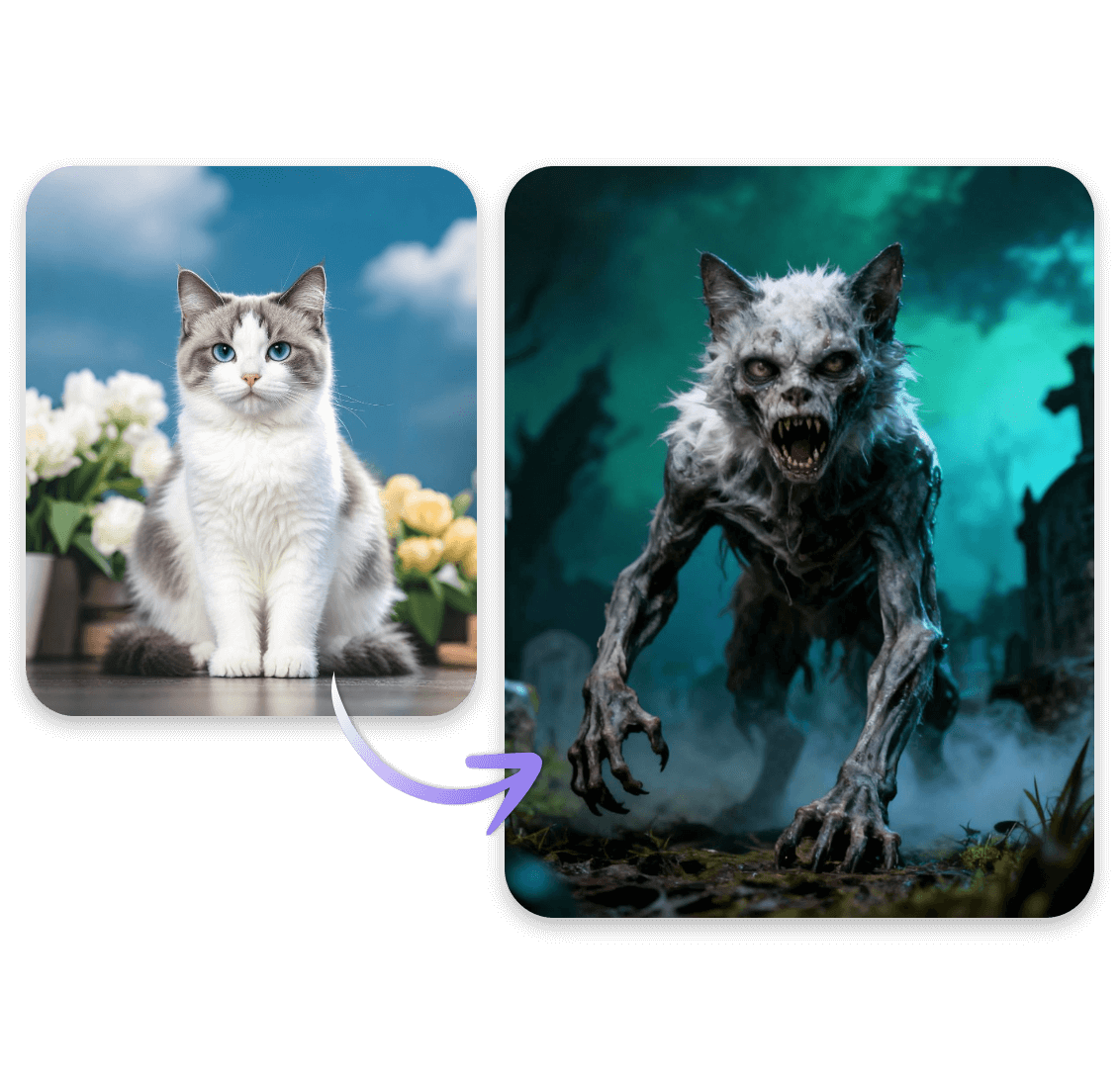 Turn a cat into a zombie