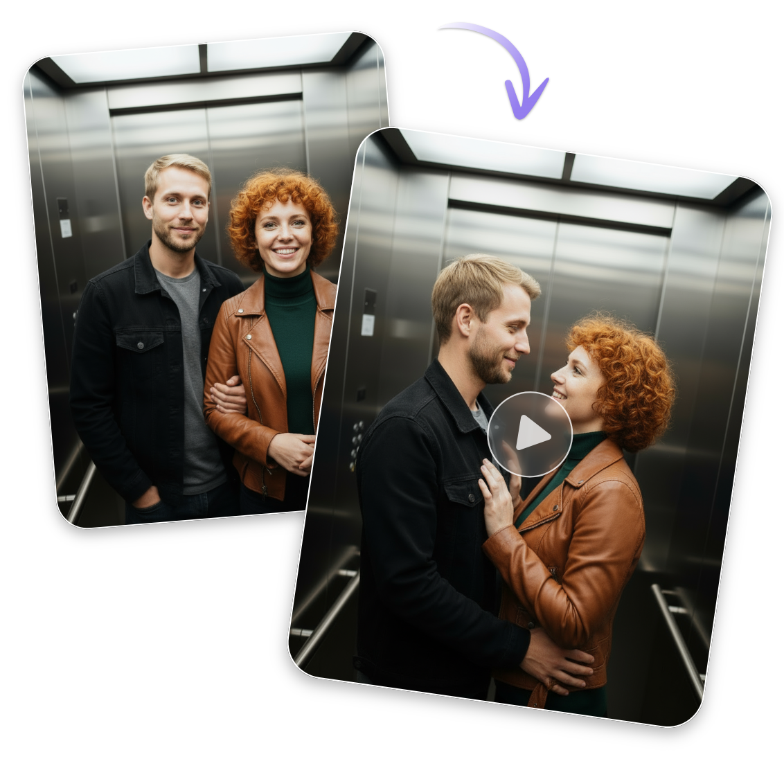 Turn a couple elevator photo to a video