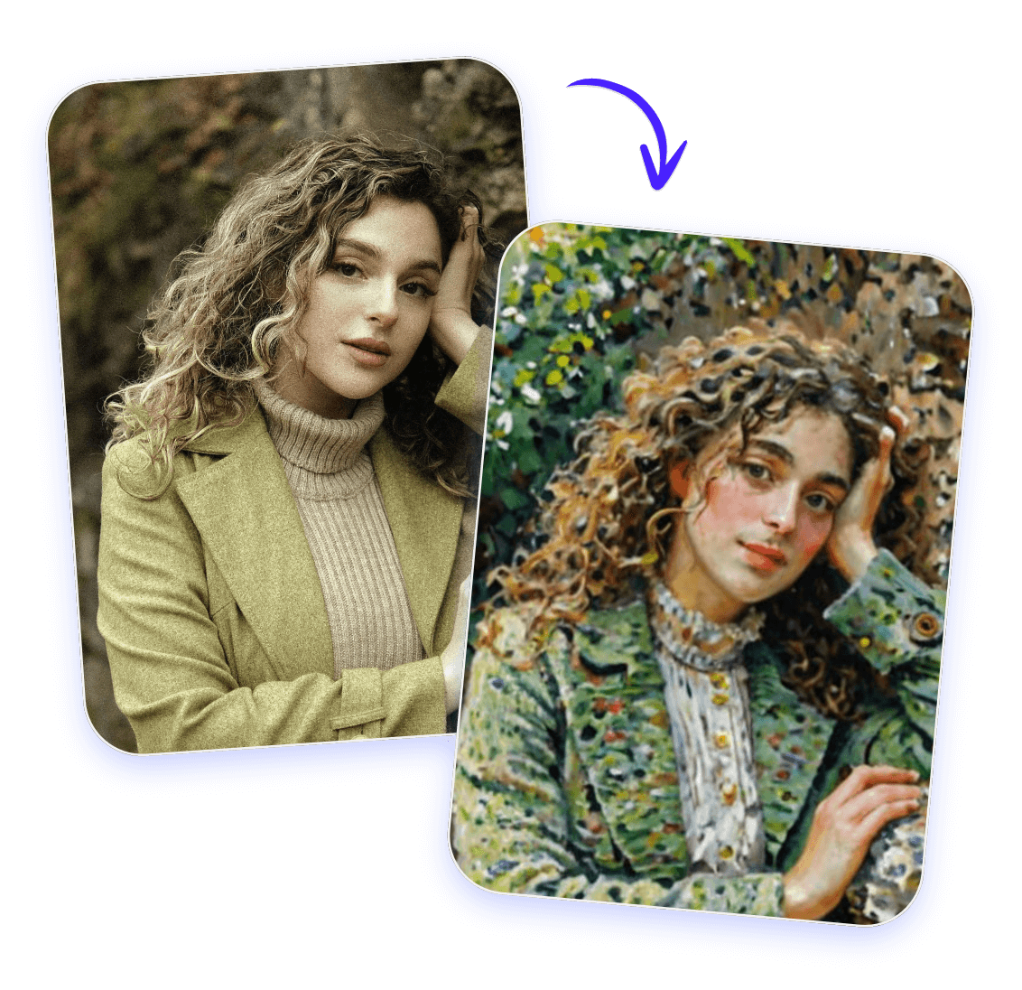 Turn a girl picture into oil painting