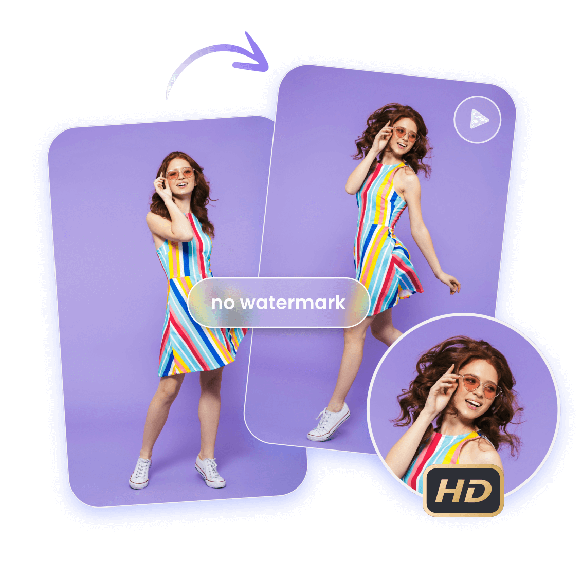 Turn a modern girl photo into an hd ai dance video without watermark
