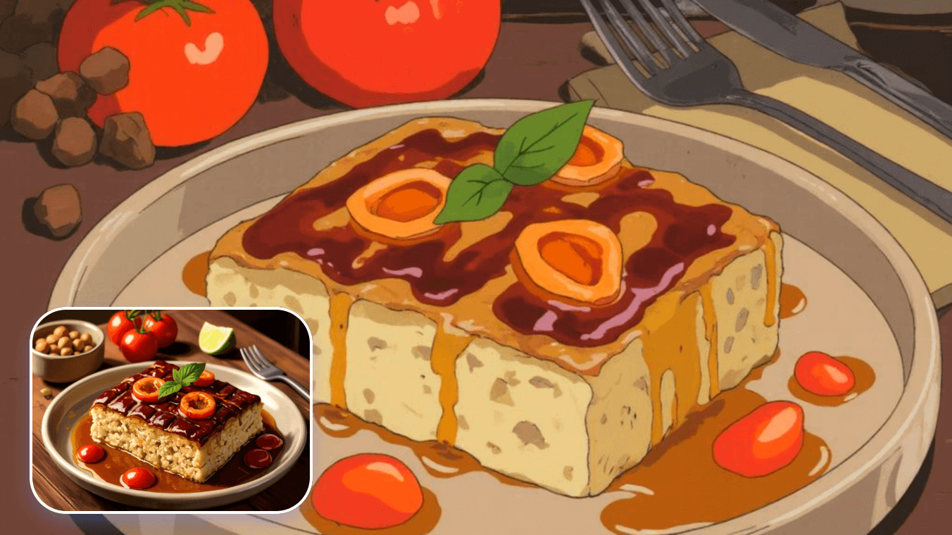 Ein realistisches Foto von einer Torte mit Beeren im Ghibli-Stil umwandeln