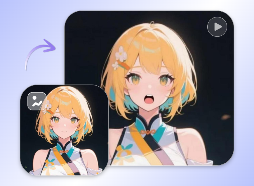 Turn a photo of an anime girl into a talking avatar