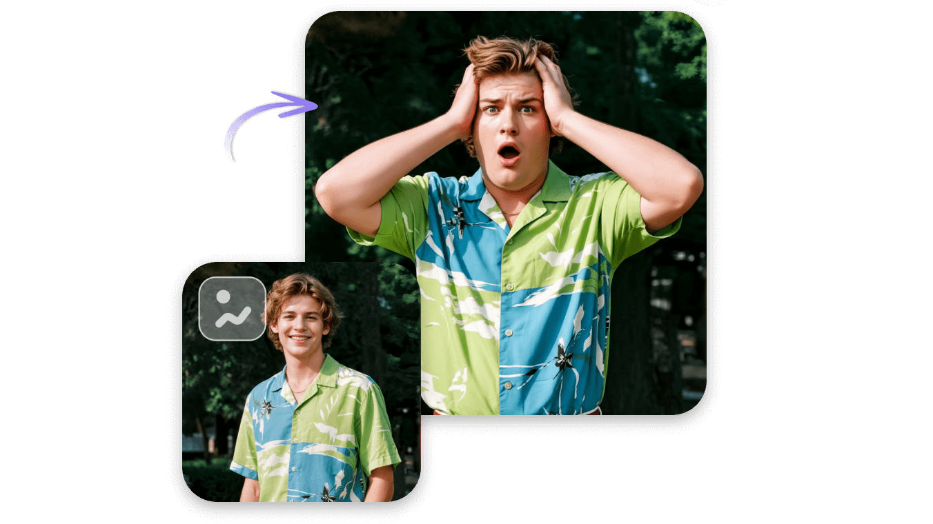 Turn a picture of a man in shirt into an ai fat video with clipfly weight gain