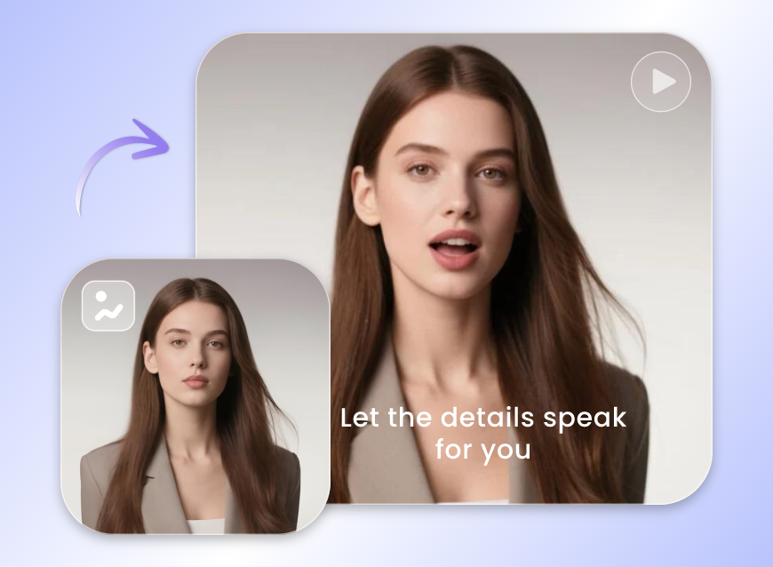 Turn a product photo of a model into a talking avatar