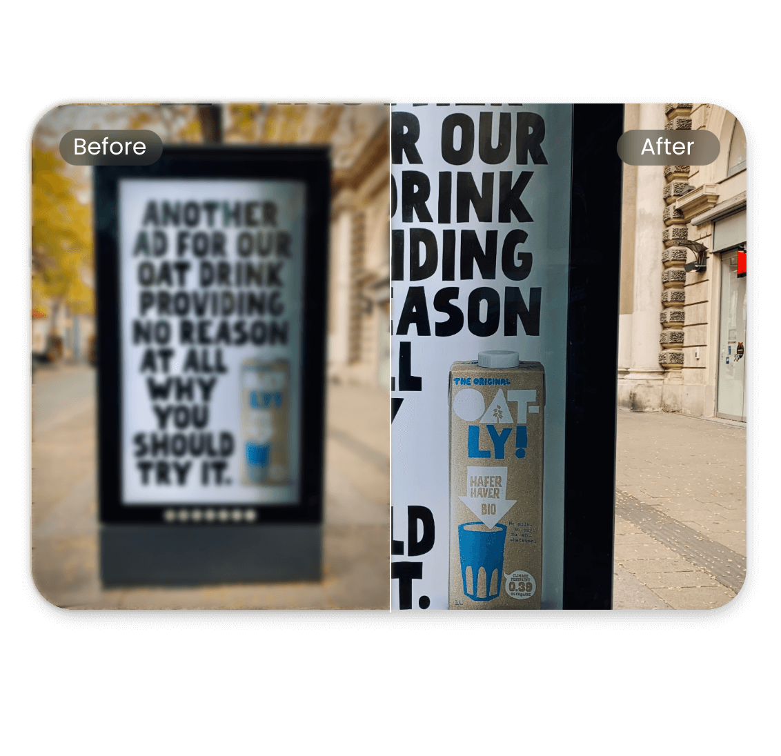 Unblur text in a billboard to get right information