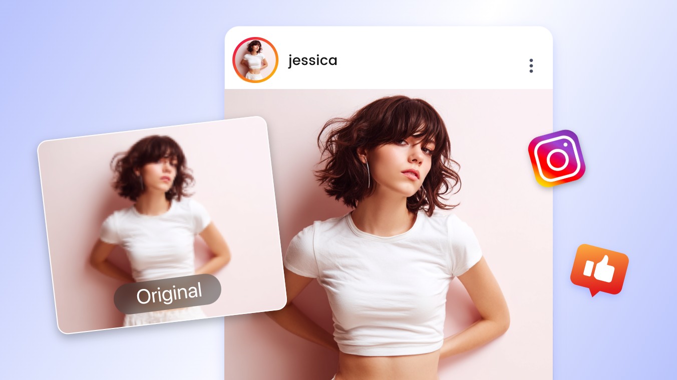 Upgrade social media image quality