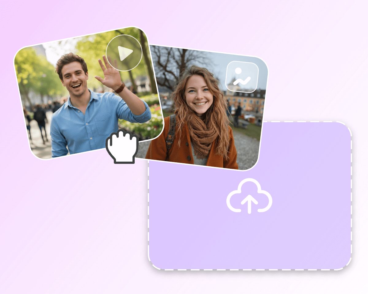 Upload an image and a motion reference video on clipfly ai motion control tool