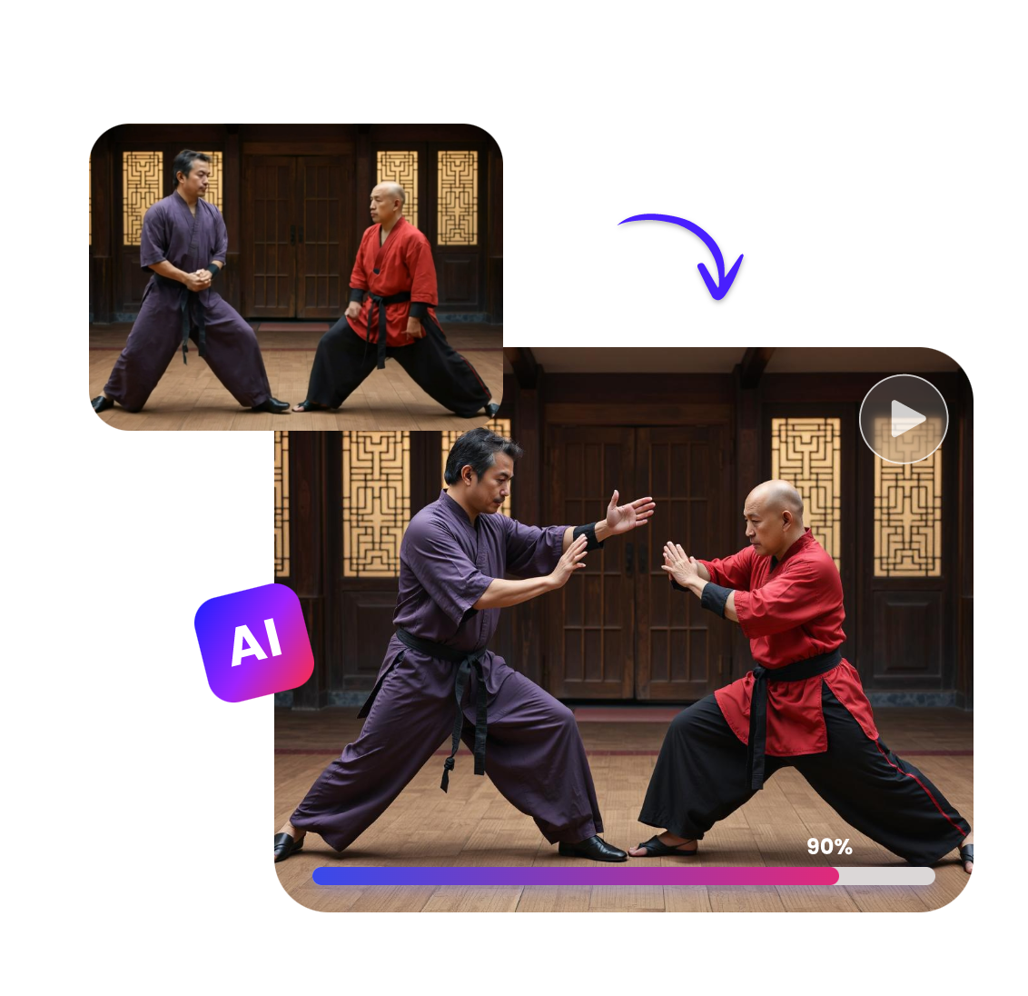 Upload an image to clipfly and bring your image to animated video with ai