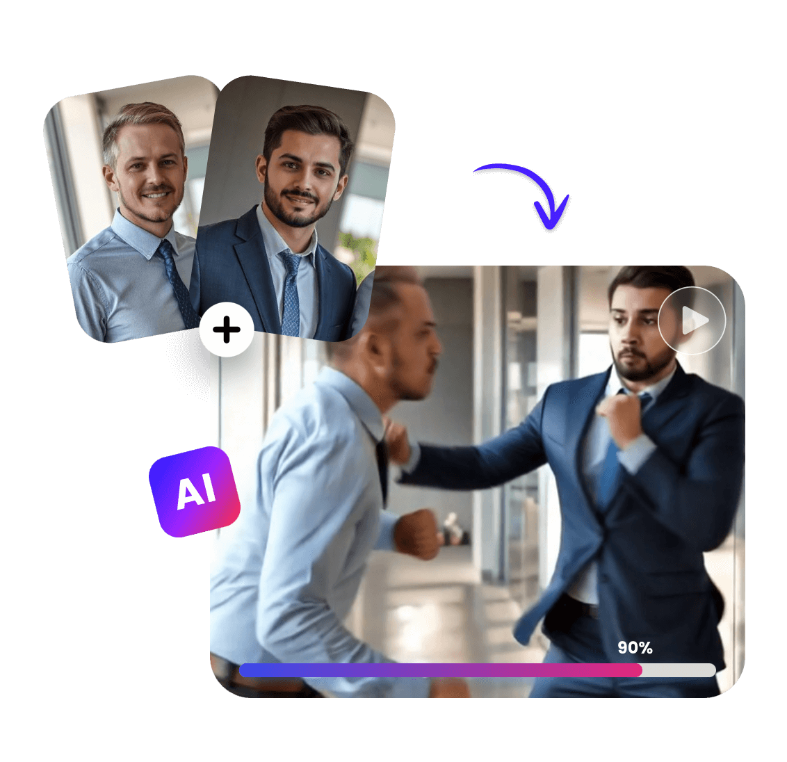 Carregue duas imagens e faça-as lutar com o nosso gerador de luta ai online