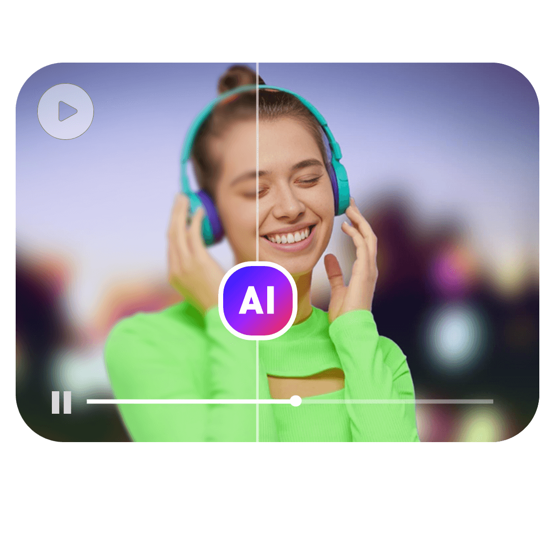 Melhore o vídeo das meninas com um clique com IA