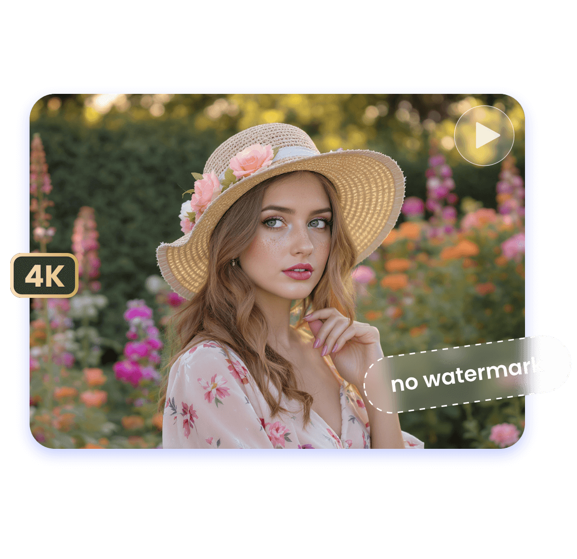 Upscale video to 4k and export it in high quality without watermark